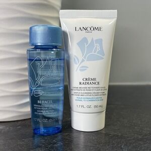 NEW Lancome Creme Radiance & Bi Facil Eye Makeup Remover Travel Sizes 1.7 oz